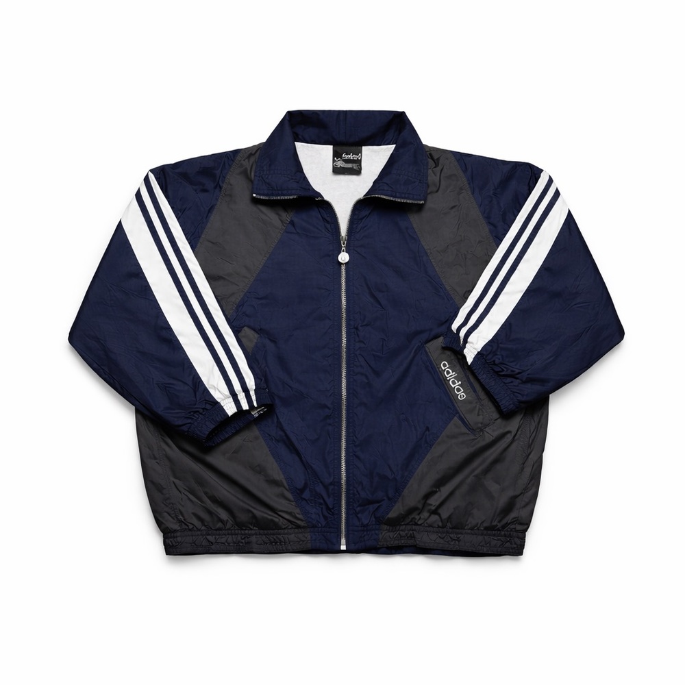 Adidas Dark Blue and White Sports Jacket